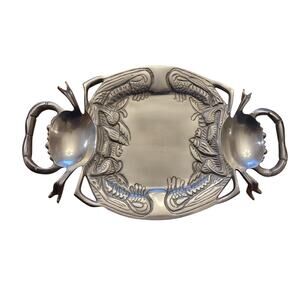 Vintage 1988 Large Platter Lobster Coastal Crab Seafood 17" Long x 10.25" Wide